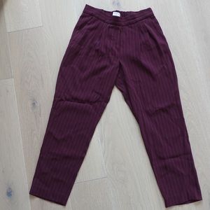 Babaton Modesto Maroon Striped Trouser in size 4